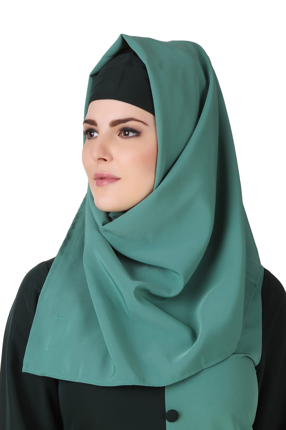 Nazeera Dark & Light Green Kashibo Abaya
