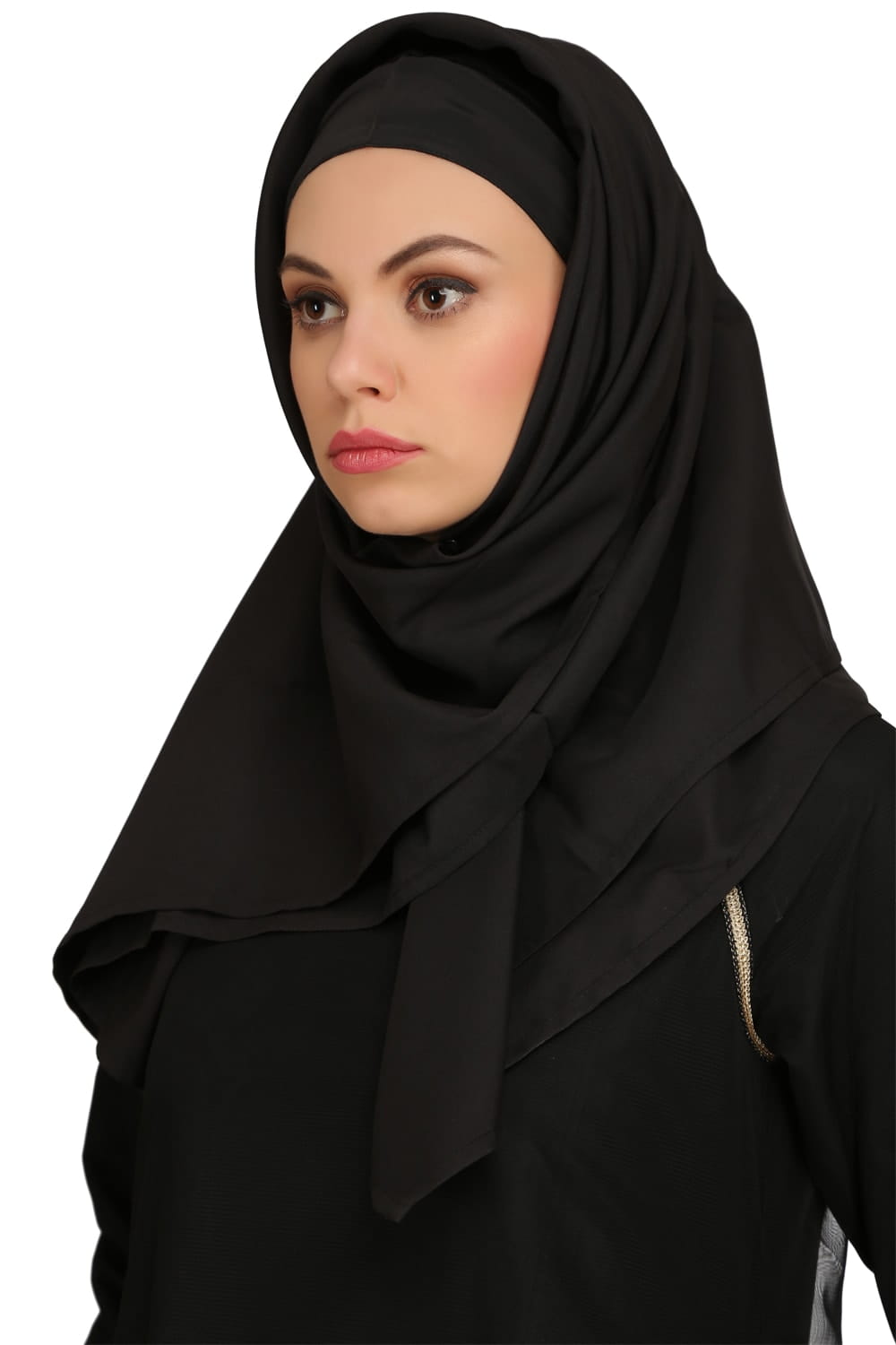 Najdah Black Nida & Net Umbrella Abaya