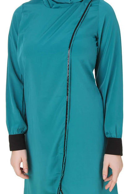 Sunya Bottle Green Crepe Tunic