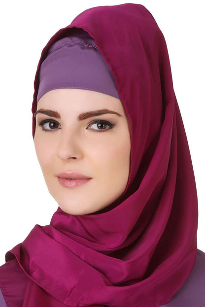 Nabeeha Wine & Purple Crepe Tunic