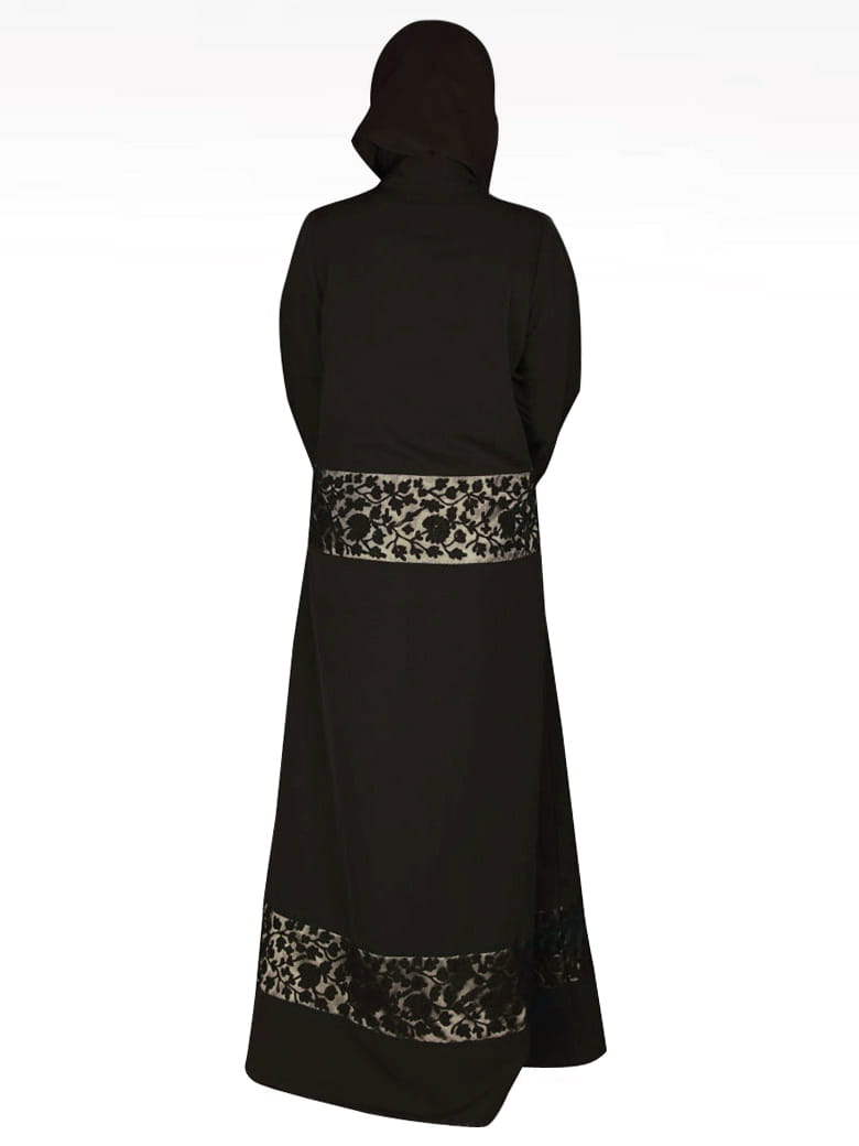 Black Embroidered Abaya