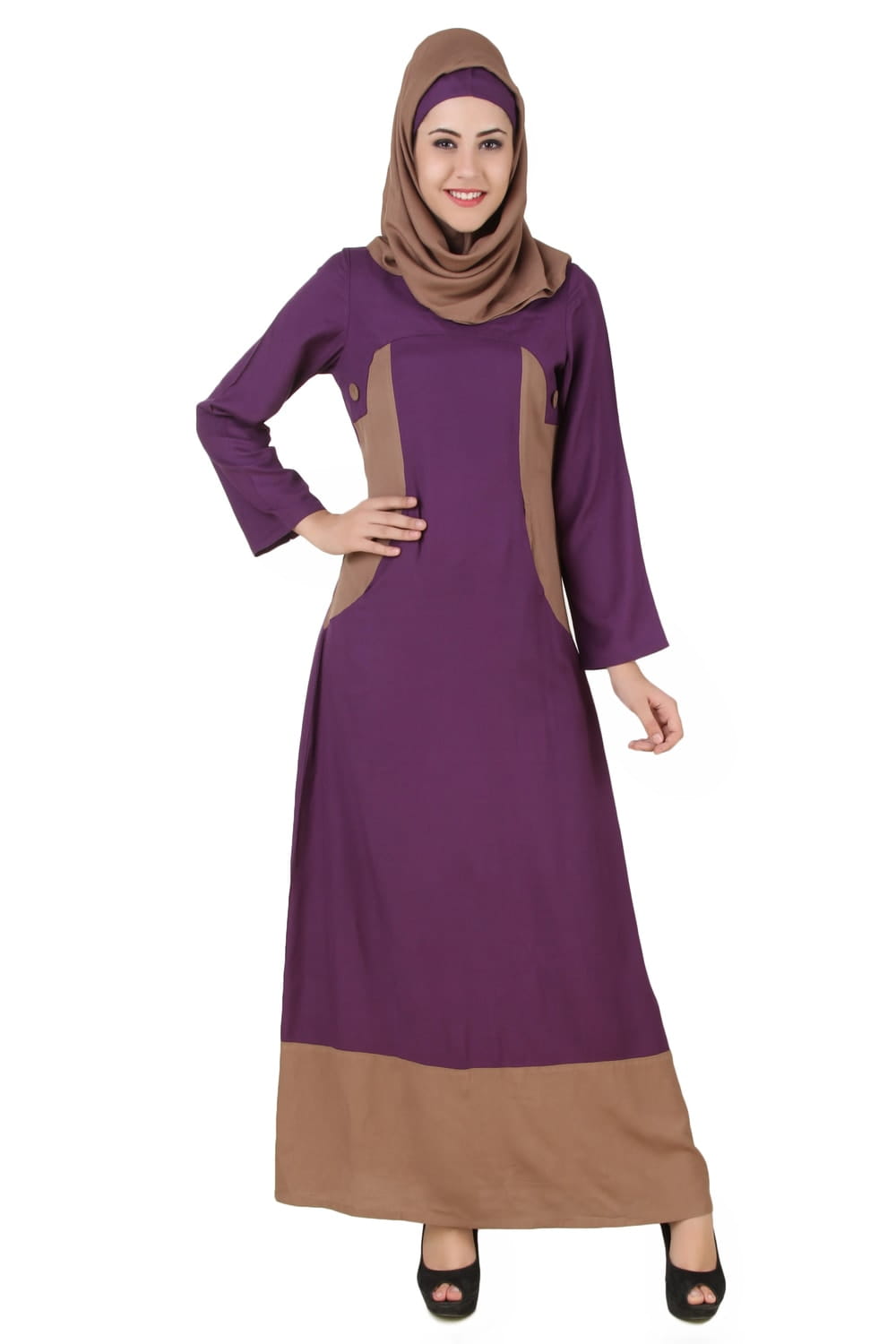 Afreen Purple Rayon Abaya