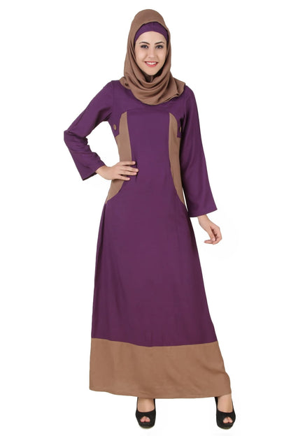 Afreen Purple Rayon Abaya