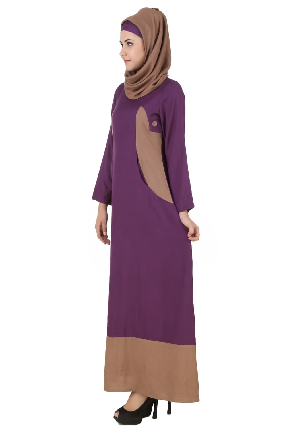Afreen Purple Rayon Abaya