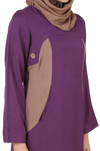Afreen Purple Rayon Abaya