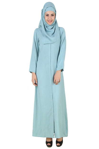 Afsana Sky Blue Rayon Abaya