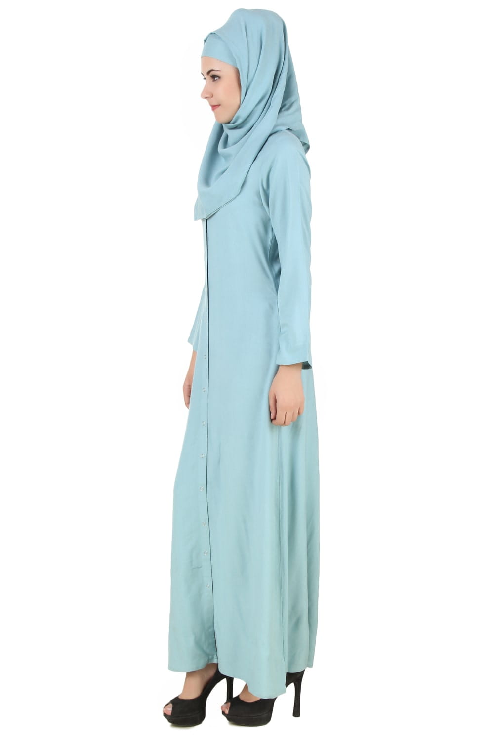 Afsana Sky Blue Rayon Abaya