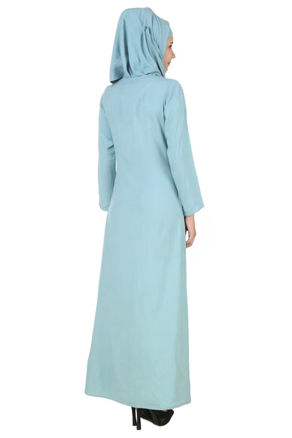 Afsana Sky Blue Rayon Abaya