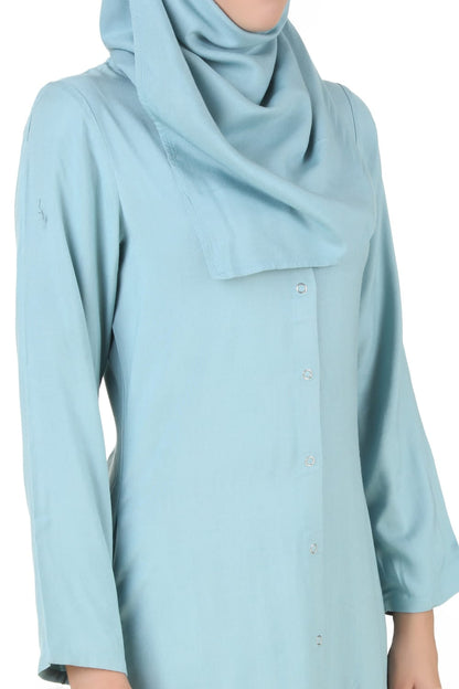 Afsana Sky Blue Rayon Abaya