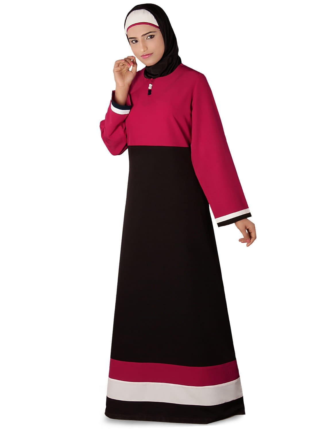 Yasmin Dual Colour Border Abaya