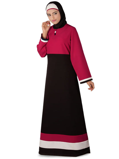 Yasmin Dual Colour Border Abaya