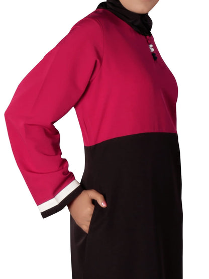 Yasmin Dual Colour Border Abaya