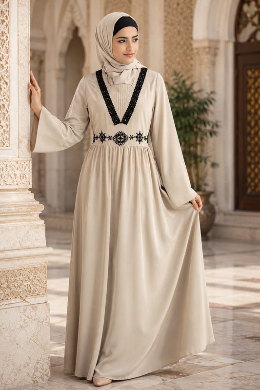 Sumlina Hand Embroidered Abaya