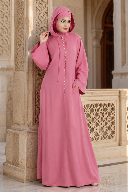 Lana Pink Moroccan Abaya