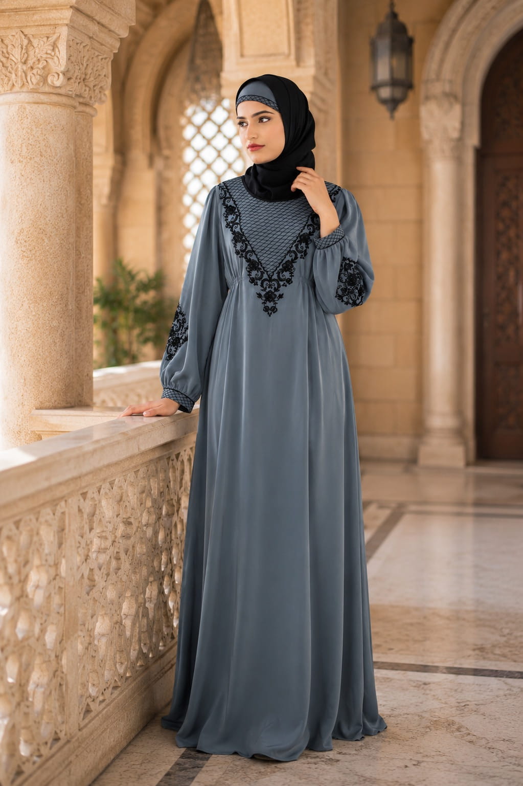 Shadan Grey Abaya