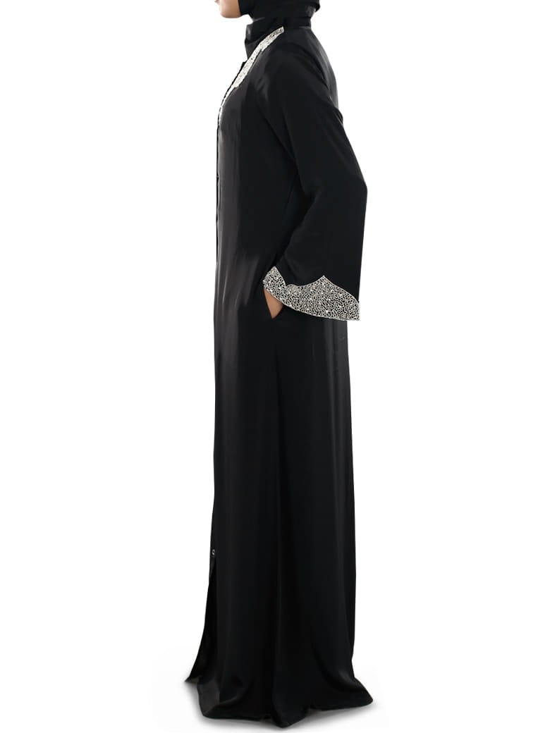 Hifja Black Hand Embroidered Burqa