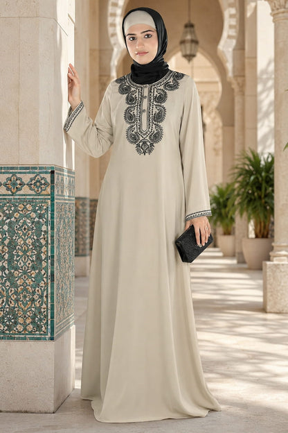 Nuha Elegant Embroidered Abaya