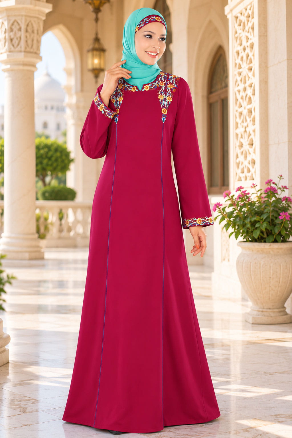 Umayrah Rose Pink Abaya
