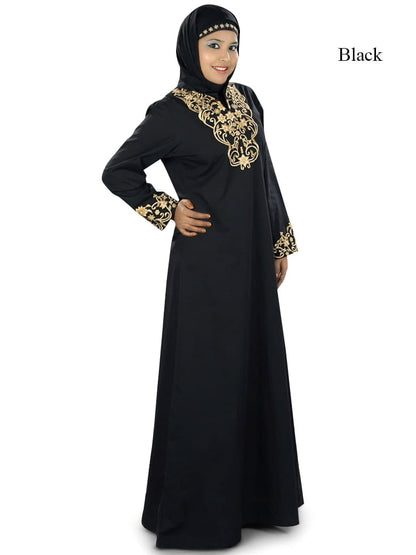 Hibbah Black Cotton Abaya