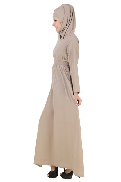 Aazeen Warm Grey Nida Abaya