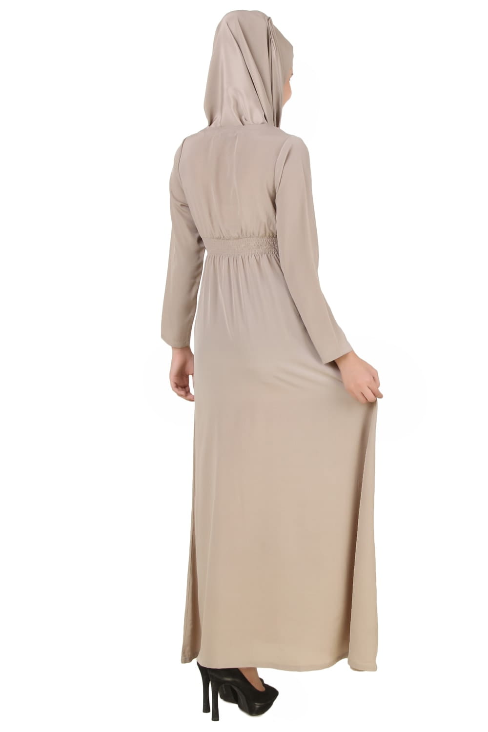 Aazeen Warm Grey Nida Abaya
