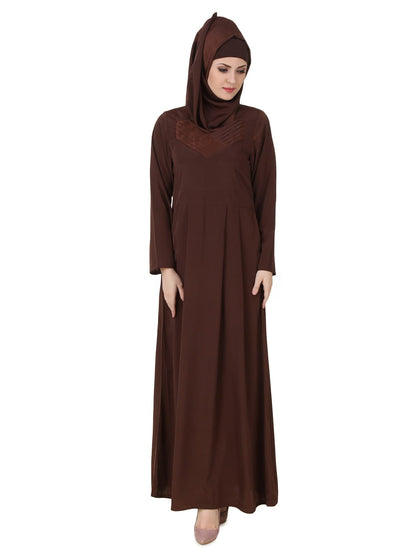 Layan Crepe Brown Abaya