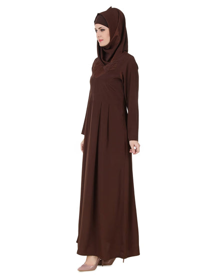 Layan Crepe Brown Abaya