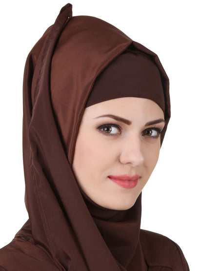 Layan Crepe Brown Abaya