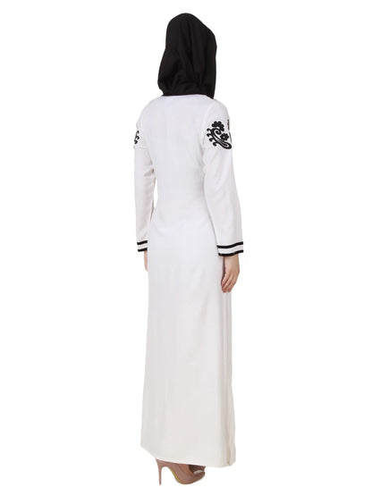 Asil Rayon White Abaya
