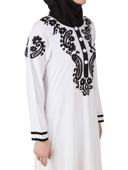 Asil Rayon White Abaya