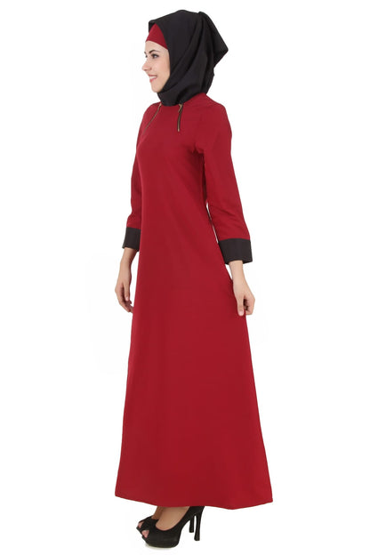 Nahleejah Maroon Kashibo Abaya