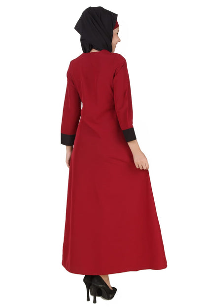 Nahleejah Maroon Kashibo Abaya