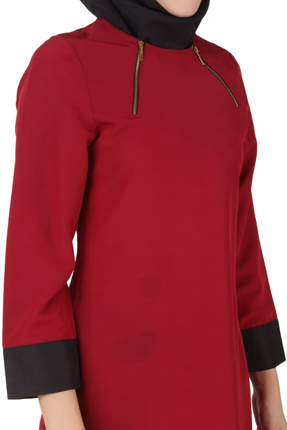 Nahleejah Maroon Kashibo Abaya