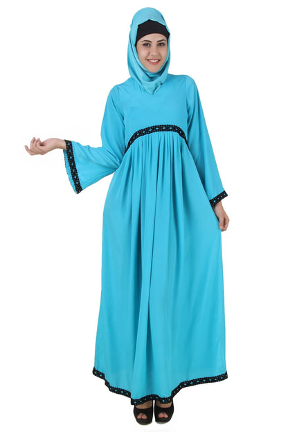 Makalah Maternity Turquoise Crepe Abaya