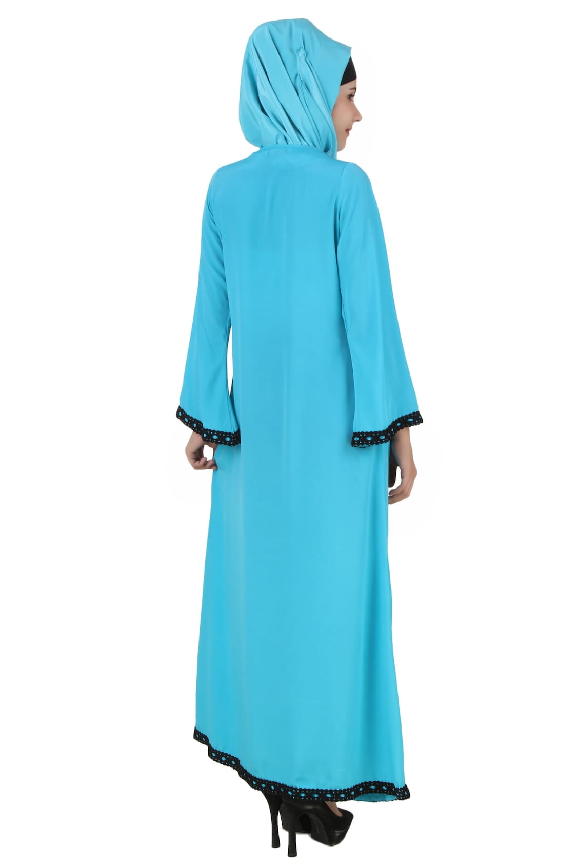 Makalah Maternity Turquoise Crepe Abaya