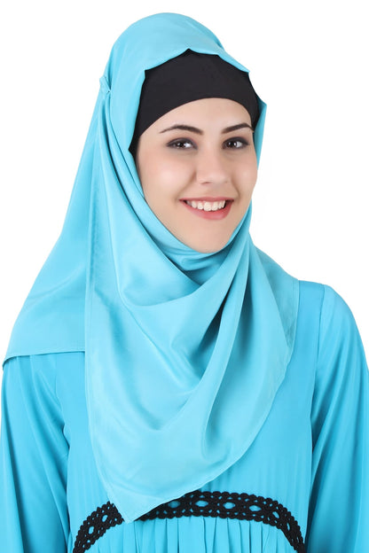 Makalah Maternity Turquoise Crepe Abaya