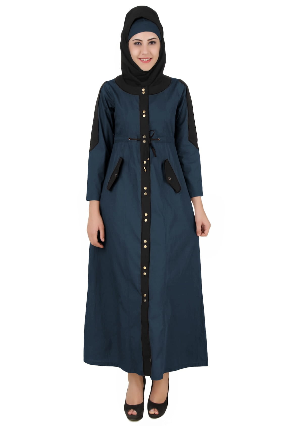 Husniya Navy Blue Cotton Jilbab