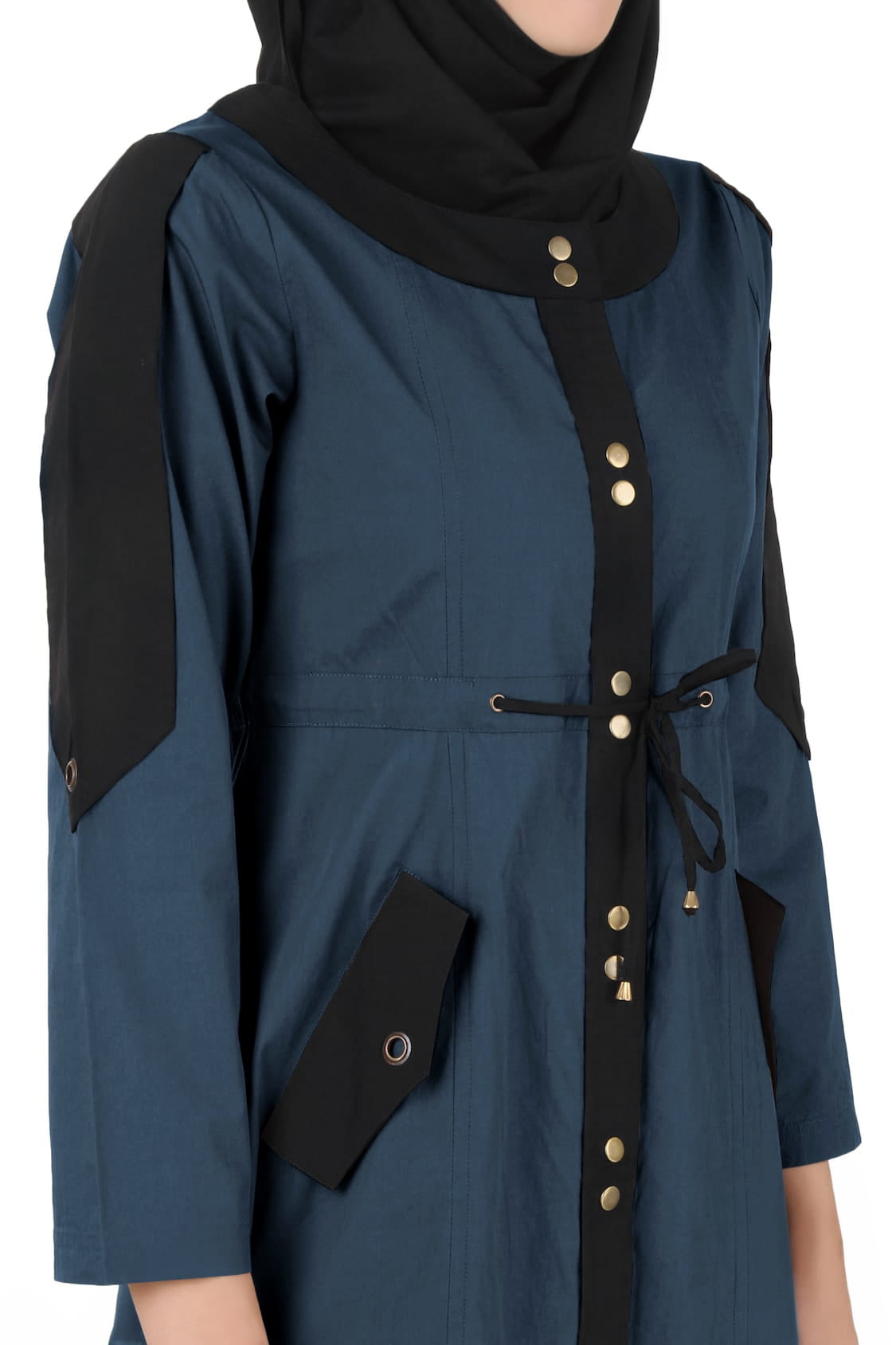 Husniya Navy Blue Cotton Jilbab