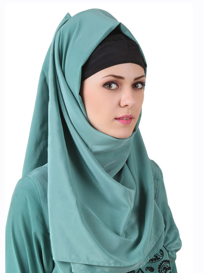 Deeba Maternity Sea Green Crepe Abaya