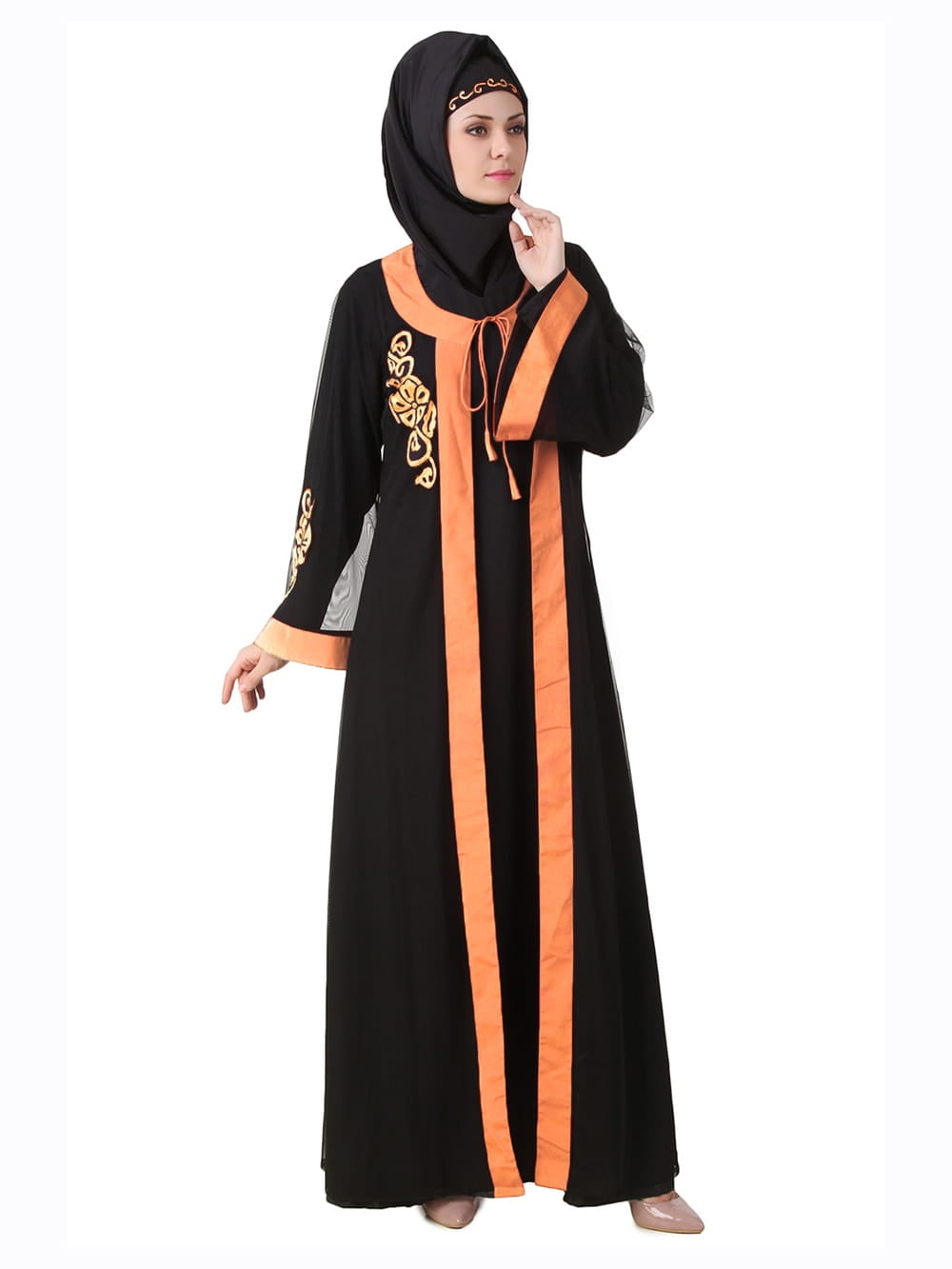 Azka Black Net & Nida Abaya