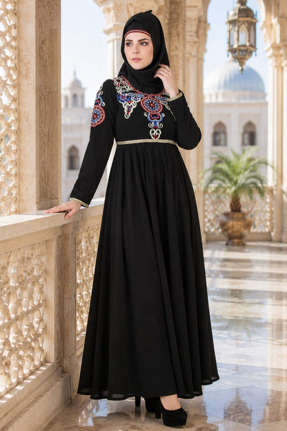 Yumn Black Nida Abaya