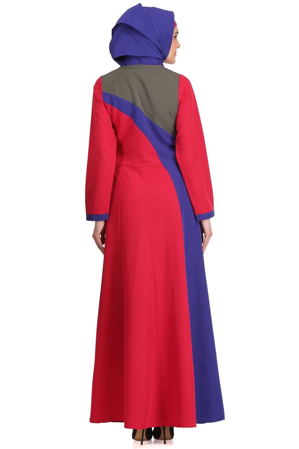 Lina Rose Pink & Royal Blue Kashibo Abaya