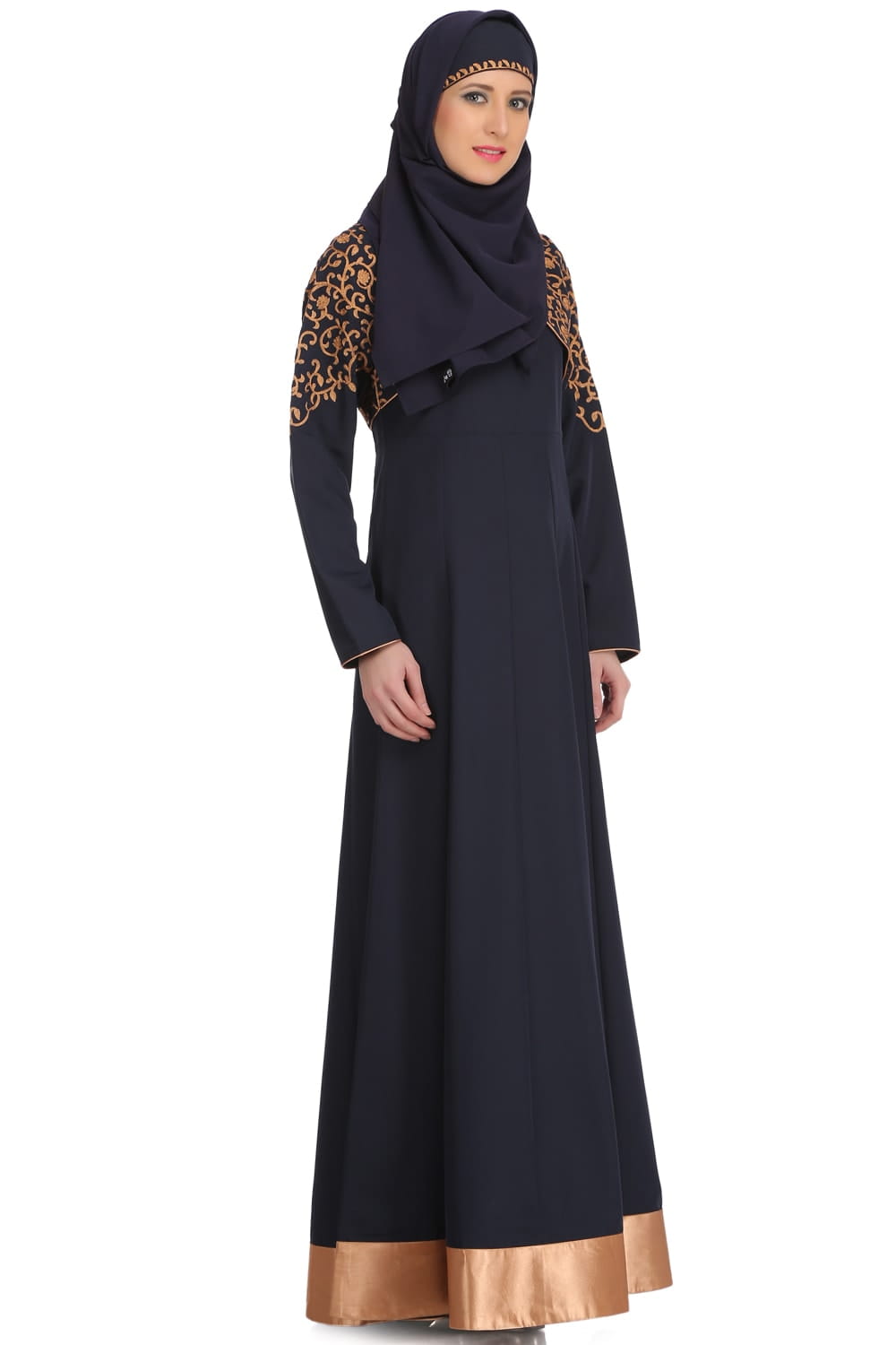 Daneen Navy Blue Kashibo Abaya