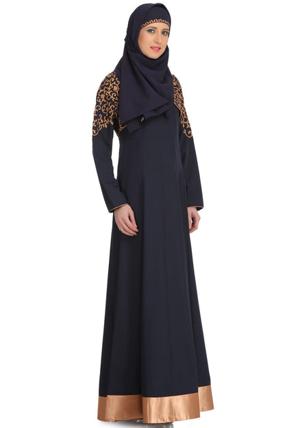 Daneen Navy Blue Kashibo Abaya