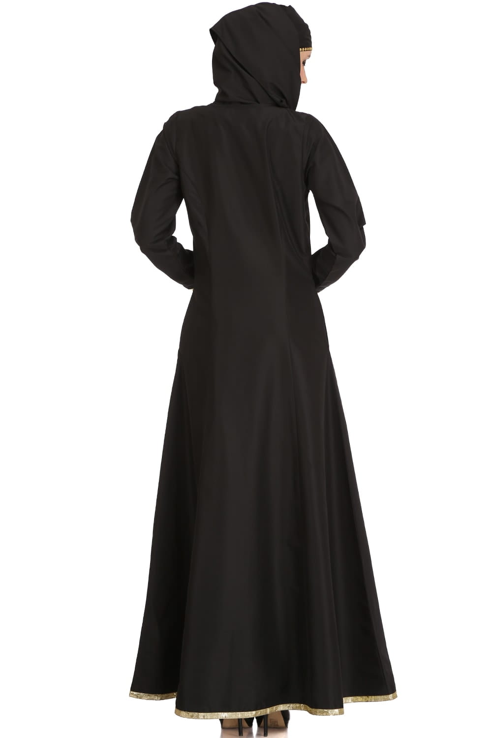 Maysun Black Front Open Abaya
