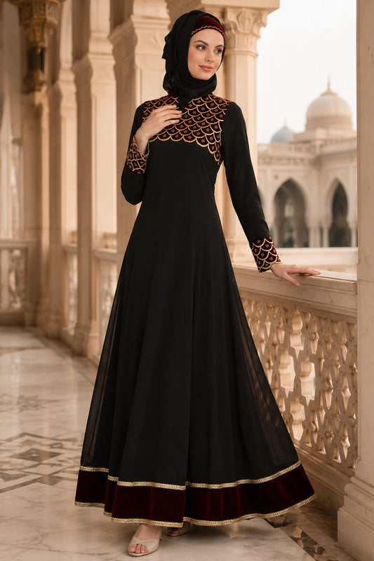 Aidah Black Georgette & Nida Eid Abaya