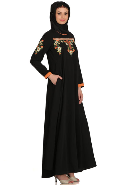 Madeeha Black Nida Umbrella Abaya