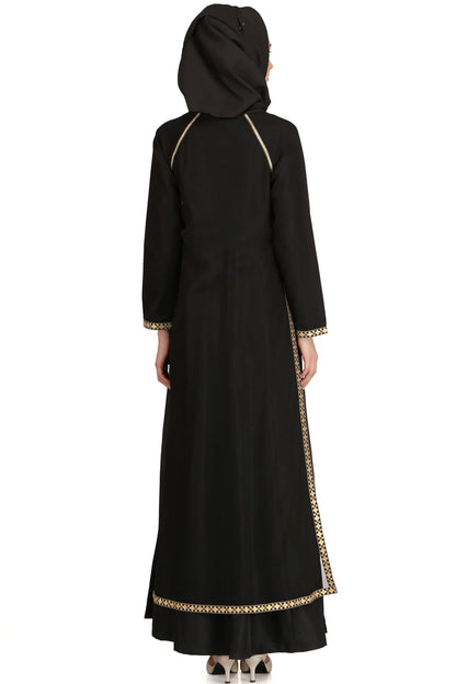 Najdah Black Nida & Net Umbrella Abaya