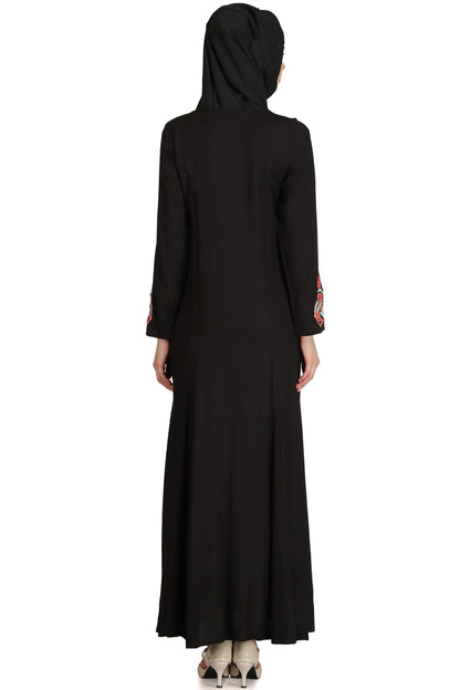 Jalilah Black Rayon Umbrella Abaya