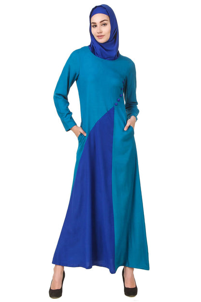 Shabina Dual Colour Rayon Abaya